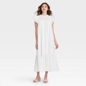 Who What Wear White Midi Dress